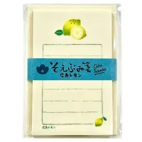 【多山文具オリジナル】カラートラベラー　そえぶみ箋　広島レモン　古川紙工　美濃和紙　ミニレター