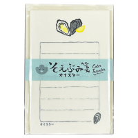 【多山文具オリジナル】カラートラベラー そえぶみ箋 オイスター　古川紙工　美濃和紙　ミニレター　牡蠣　広島